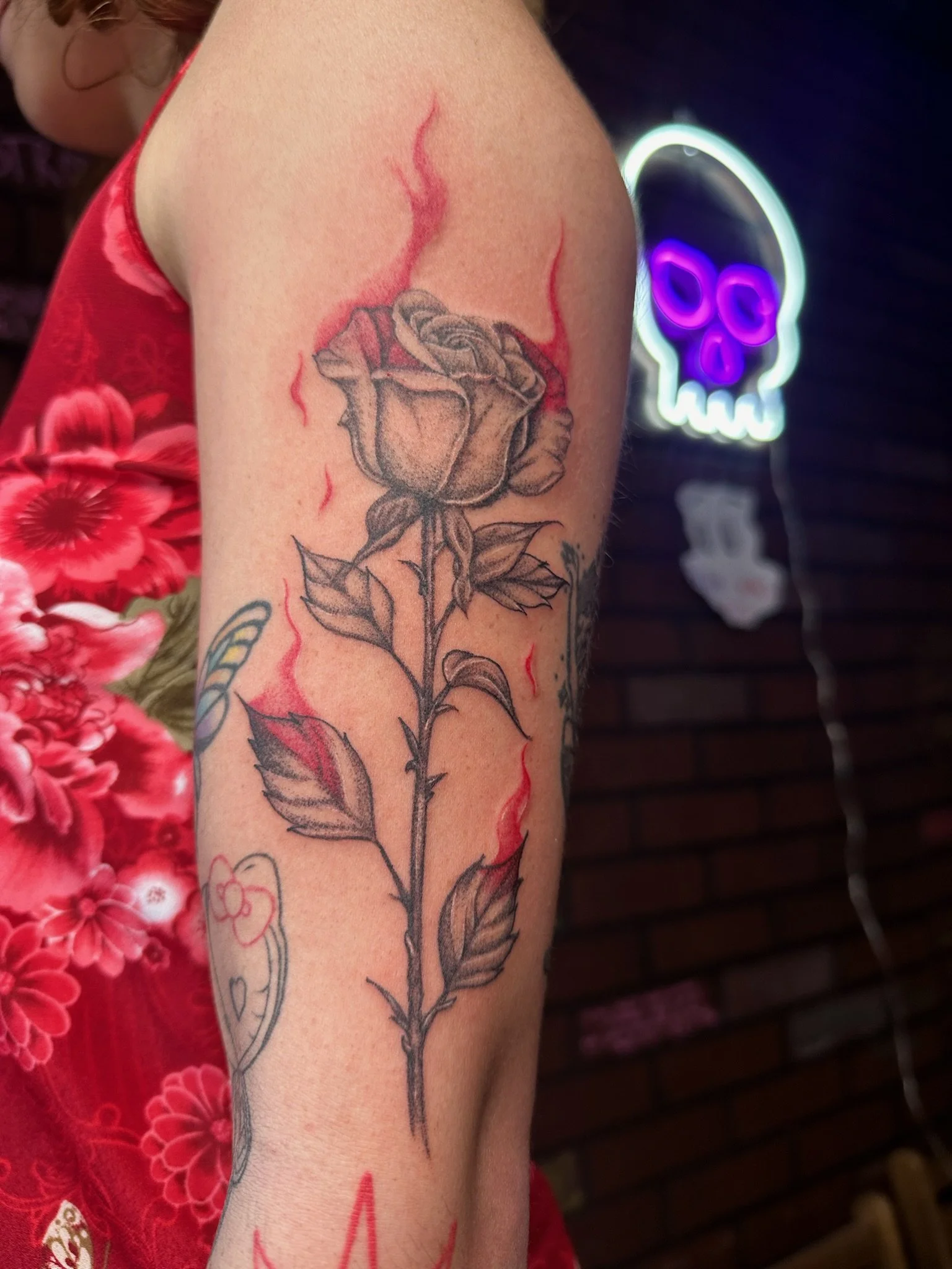 Nature and skull tattoo by Daiisy
